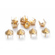 Spike High Cone Stud Rivet with 4 Prongs - 50pcs